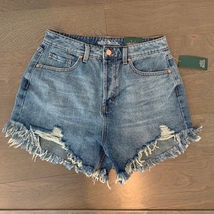Wild Fable High-Rise Frayed Hem Jean Shorts